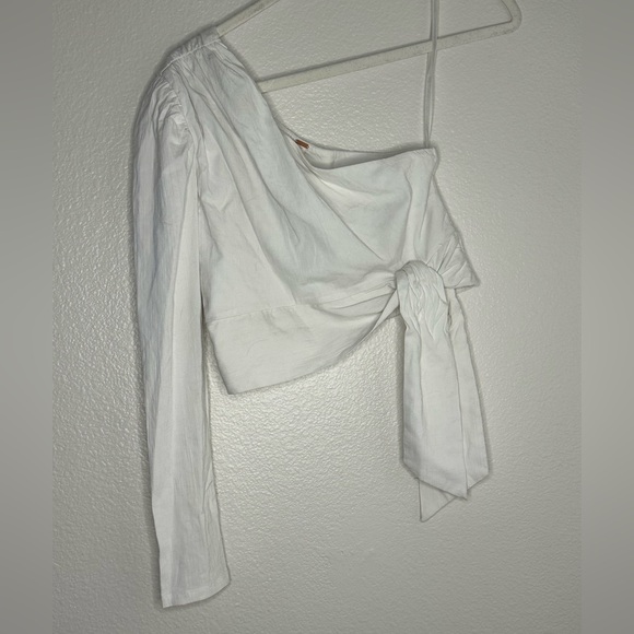 Free People White Carmen One Shoulder Top - Picture 1 of 4